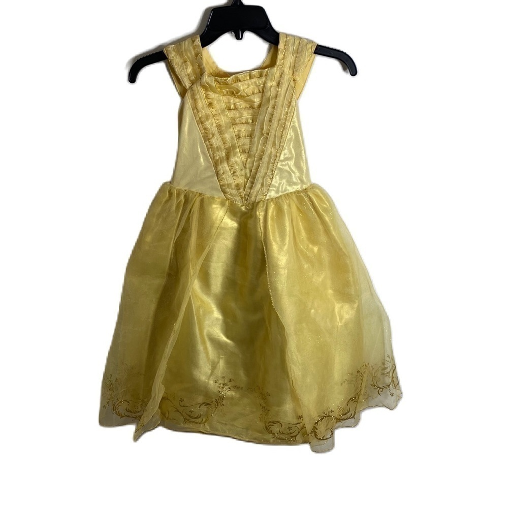 Disney Bell Dress 5/6 Gold Beauty and the Beast Live Action Kids Girls